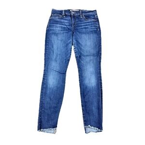 Joe's Jeans High-Rise Ankle Skinny W27 Dark Wash Raw Hem Women's Size 5/26"